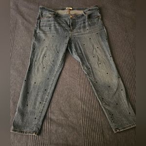 LOFT plus size polka dot, modern skinny jeans size 22